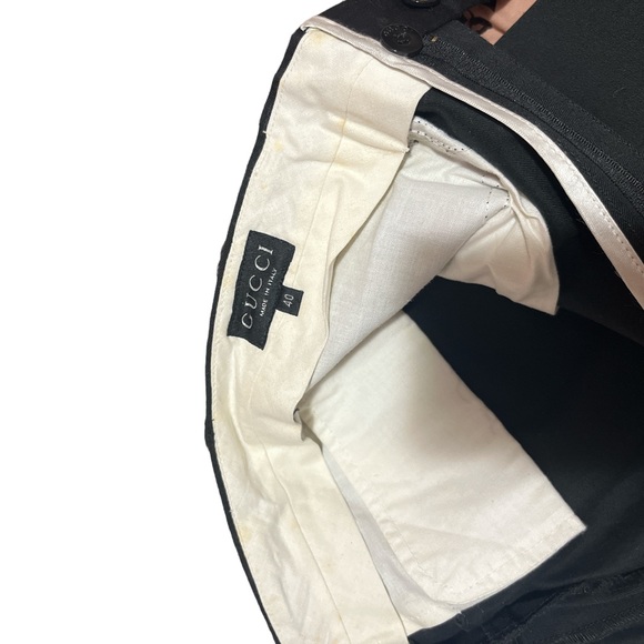 Vintage Rare Gucci Black Flare Wide Leg Pant Sz 40 - Picture 7 of 12